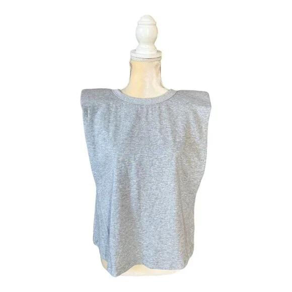 DO NOT BUY Endless Rose Gray Shoulder Pad Shirt Size Xs Extra Small - Picture 1 of 6